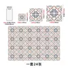 Renovación de pared de baño: azulejos de PVC impermeables y autoadhesivos con patrones florales rojos y azules portugueses, adecuados para uso en cocina y resistencia al aceite