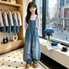 Petos Vaqueros para Niñas Primavera 2026 Nuevo Mono Roto de Primavera y Otoño para Niños Ropa Casual de Tirantes para Niños Grandes