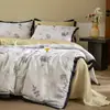 Juego de Lujo de Cuatro Piezas de Lyocell Tencel para Verano con Tacto Fresco y Sedoso, Adecuado para Dormir Desnudo, Incluye Funda Nórdica y Juego de Sábana de Tres Piezas