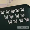 Accesorios para Uñas con Arte de Mariposas Lujo Ligero Tres Dimensionales Huecos Moño Arte de Uñas Alas de Mariposa Metal Uñas Usables Accesorios para Uñas