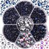 Cross-border dmc hot drill ameixa flor caixa cor redonda strass hot melt adesivo fundo broca diy roupas acessórios jóias atacado