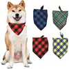 2025 Popular Toalla para Saliva de Mascota Perro Toalla Triangular Cuadros Algodón Mascota Toalla para Saliva Gato y Perro Pañuelo para la Cabeza Venta al por Mayor