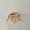 Bufanda Triangular para Niños Estilo Otoño e Invierno Color Sólido Etiqueta Pequeña Babero Bufanda de Invierno Cálida para Bebé Estilo K