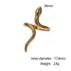 Anillo de Acero Inoxidable con Forma de Serpiente de Venta Caliente Transfronteriza con Apertura Ajustable, Anillo de Acero de Titanio 18K No Descolorante, Joyería para Mujer