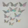 Amazon Pegatinas de Pared Mariposa Hueca 3D Papel Tapiz Decoración de Boda para el Hogar Pegatinas Creativas Sala de Estar Dormitorio