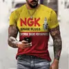 Verano 2023 nuevo venta directa de fábrica transfronteriza impresión digital 3D para hombre logo de coche camiseta de secado rápido para motocicleta de carreras