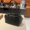 Bolso de Mujer Transfronterizo Capa Superior Piel de Vaca Bolso Tote de Hombro Diseño Bowling para Viajeros Moda Lazy Portátil Casual Bolso Mujer