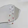 Collar de Cerezas con Perlas de Alta Venta Transfronterizo, Dulce Cadena para Clavícula, Collar de Perlas de Arroz Retro de Nicho Europeo y Americano, Pulsera para Mujer