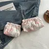 Nova Bolsa de Maquiagem Grande Capacidade Estilo Ins 2024 Bolsa Portátil para Armazenamento de Cosméticos Bolsa de Armazenamento com Estampa de Leopardo para Mulheres