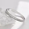 Pulsera Transfronteriza de Acero de Titanio para Mujer, No se Desvanece, Lujo Ligero y de Alta Gama, Pulsera de Acero Inoxidable Chapado en Oro Incrustada con Circonita para Mujer