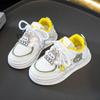 Zapatos Infantiles Labubu Otoño 2025 Zapatos Deportivos de Piel para Niños Zapatos Casuales Blancos de Caña Baja para Niños Medianos y Grandes