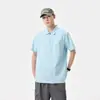Nova Camisa Polo Masculina de Moda para Exterior Estilo Americano Casual de Negócios Tendência Versátil Camiseta de Manga Curta