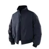 Chaqueta de tres pruebas con cuello alto roscado americano Chaqueta de algodón Chaqueta de algodón para hombre Corta Ajuste limpio Uniforme de tripulación de vuelo Chaqueta de algodón Invierno