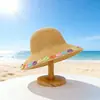Viaje de verano playa playa esencial sombrero protector solar sombrero de sombra sombrero para el sol encaje calado sombrero de paja francés