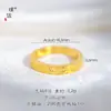 Celebridad de Internet Nuevo Anillo de Hielo Triturado de Tres Caras Versión Estrecha para Mujer de Gipsófila Anillo Dorado Joyería Regalo para Novia