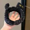 Diadema divertida estilo coreano de dibujos animados para mujer, con diseño de peluche, perfecta para usar al aplicar mascarillas faciales o lavarse la cara, y también adecuada para crear un peinado de coleta alta.