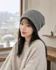 Novo Gorro de Tricô 2026 para Mulheres, Chapéu Versátil de Outono e Inverno, Chapéu de Lã que Afina o Rosto, Chapéu para Adultos de Circunferência Craniana Grande