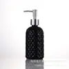Frasco Cosmético Tipo Pump, Frasco Transparente de Álcool em Gel Levemente Luxuoso, Frasco Dispensador de Vidro Preto para Shampoo e Gel de Banho