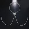 Cadena para el pecho con borlas y mariposa, muy vendida en Europa y Estados Unidos, cadena para el cuerpo con diamantes de imitación sin perforaciones, cadena para el cuerpo 06