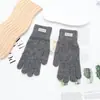 Luvas de Tricô de Inverno com Laço para Mulheres, Cor Sólida, Fofas, Cinco Dedos, Quentes, Sem Dedos, Touchscreen, Dedos Separados, Ciclismo, Bicicleta Elétrica
