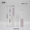 En stock delineador líquido tubo vacío cuerpo transparente tapa rosa claro tapa dorada recargable material de empaque de maquillaje fabricante venta al por mayor entrega directa