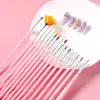 Manicure Transfronteiriça Conjunto de Ferramentas de 15 Peças Caneta de Fototerapia Caneta de Cristal Caneta de Pintura Caneta de Silicone Caneta de Pontos Pincel Atacado
