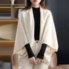 Procesamiento OEM de chales de lana pura para mujer, cárdigans de punto elegantes de longitud media para otoño e invierno, abrigos suéter de corte holgado