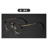 Gafas ultraligeras anti-luz azul de semititanio para hombre, montura de cejas de moda de negocios, gafas para miopía, venta al por mayor K0069