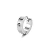 Pendientes de Acero Inoxidable Hip-Hop Ins Europeos y Americanos, Pendientes de Diamante Modernos y Personalizados, Joyería Versátil y Atractiva de Acero de Titanio que No se Desvanece