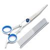 Tesouras para Pet Conjunto de Ferramentas de Beleza Cortador de Cabelo Profissional Tesouras Curvas para Cabelo de Cachorro Cortador de Cabelo para Cachorro Teddy