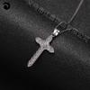 Colar Feminino Elegante Clássico de Luxo Leve, Novel, Totalmente Cravejado, Corrente para Clavícula, Colar com Cruz