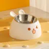 Amazon comedero para gatos comedero de arroz para gatos comedero para perros comedero para gatos alto valor de color cuenco de agua de rosquilla comedero para mascotas anticaída