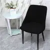 Fundas elásticas para sillas de comedor del hogar, diseño simple de cuadros, engrosadas y antideslizantes, adecuadas para uso en hoteles y restaurantes, fundas de silla de una pieza
