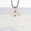Directo de Fábrica narcisos de flor real más collar de crisantemo de cristal colgante de cristal cuadrado Flor Seca joyería