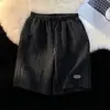 Pantalones de Calle con Letras Espumosas Verano para Hombre Estilo Hong Kong Holgados Shorts Marca de Tendencia Diseño de Nicho Pantalones Versátiles