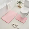 Directo del fabricante: Alfombra de suelo de forro polar coral con relieve de guijarros para baño y inodoro, absorbente de agua y antideslizante, juego de dos piezas para inodoro