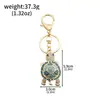 Llavero de Tortuga Pequeña con Pedrería para Coche Colgante Lindo para Bolso de Mujer Llavero de Metal Anillo Regalo de Comercio Exterior Transfronterizo Venta al por Mayor