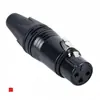Conector de áudio XLR, conectores XLR macho e fêmea, conector XLR de três pinos, conector de mixer de microfone