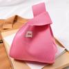 Estilo Coreano Nuevo Nicho Moda Monocolor Chaleco Tejido de Mano para Mujer Casual Combinable Bolso de Muñeca Bolso Tote