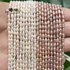2A 2-2,5mm Pérolas Brancas Roxas em Formato de Grão de Arroz Materiais para Fazer Colar Pulseira Brinco Acessórios de Joia
