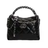 Bolsa Tote Acolchoada Estilo Chanel com Corrente 2026 Nova Bolsa Feminina Versátil para o Dia a Dia Bolsa de Ombro/Axila Estilo Balde