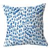 Exclusivo Transfronteiriço para Fronha de Almofada de Pelúcia Geométrica Azul Simples Tecido para Casa Almofada de Sofá Capa de Almofada Design