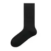 Meias de Lã Masculinas Estilo Outono Inverno Meias de Cano Médio Resistentes ao Odor Meias Longas Quentes de Agulha Dupla Meias Longas de Negócios Masculinas Atacado