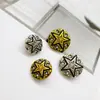 Botones Convexos de Estrella de Cinco Puntas Cosidos a Mano Botones Metálicos Botones para Camisa Botones Tejidos para Suéter Accesorios de Ropa Jinda