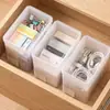 Caja de Almacenamiento Transparente con Tapa para Papelería, Gomas para el Cabello, Maquillaje, Artículos Pequeños para el Hogar de Uso Múltiple, Caja de Almacenamiento Organizadora con Tapa de Doble Apertura