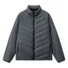 Nueva Chaqueta de Algodón con Relleno de Plumas Gruesa para Hombre Abrigo Cálido de Algodón Acolchado de Algodón con Puños