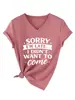 Perdón por llegar tarde, no incluí la camiseta informal de manga corta con cuello en V para mujer del sitio independiente Amazon Wish