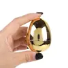 6 * 4.5cm Huevo de Pascua plástico Huevo de lotería Cáscara de huevo Huevo abierto Huevo dorado galvanizado Huevo de una pieza Huevo dorado trenzado