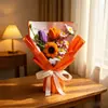 Buquê de girassol feito à mão com arame torcido - Materiais DIY para presentes para colegas de classe, amigos, professores, formatura, presentes para o Dia do Professor