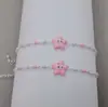 Pulsera de Plata de Ley S925 Nueva Pegamento Gotas Linda Estrella de Mar Rosa Pulsera para Bebé Joyería de Plata para Niños Outlet de Fábrica